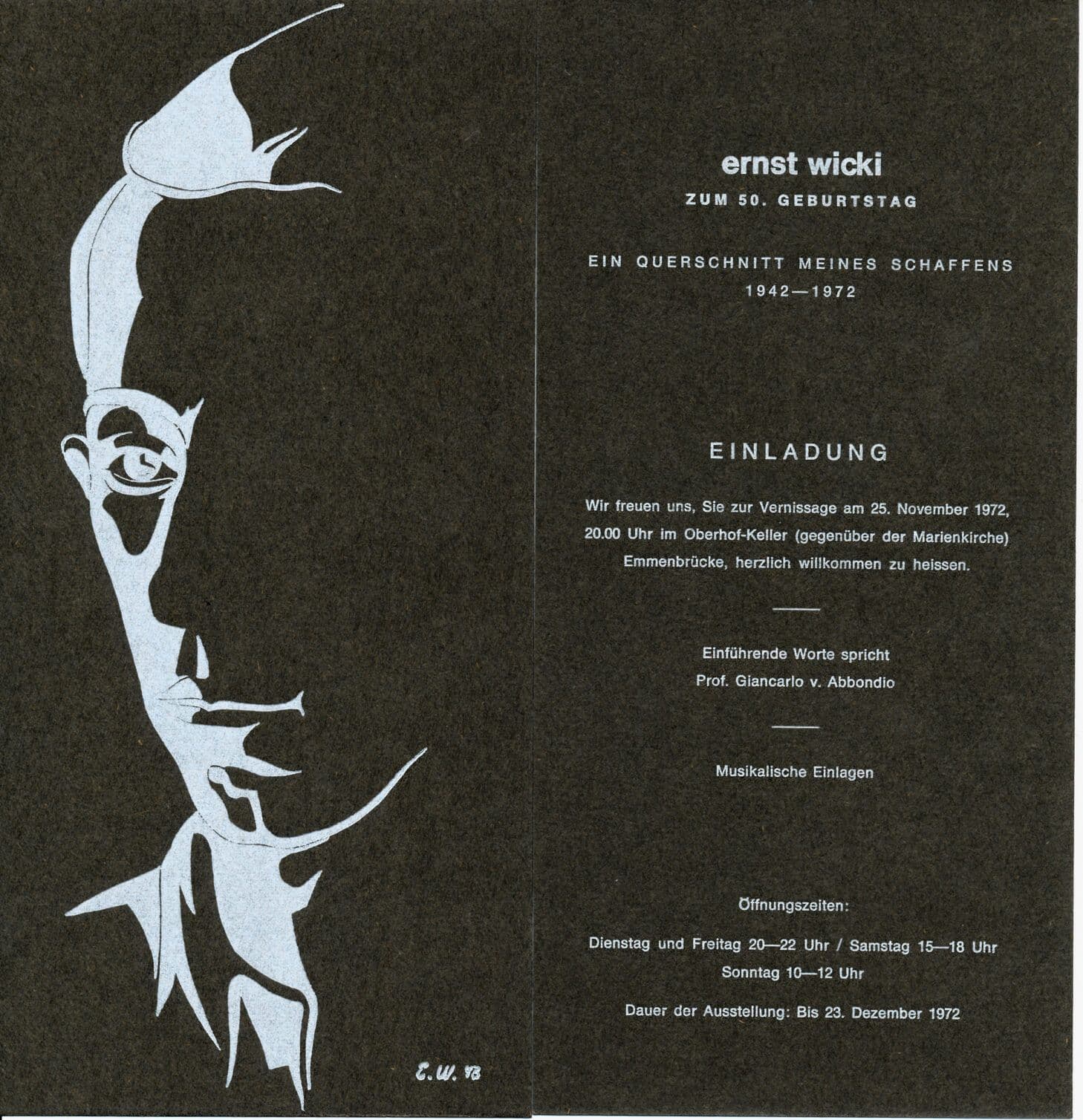 Einladung Oberhofkeller 1972