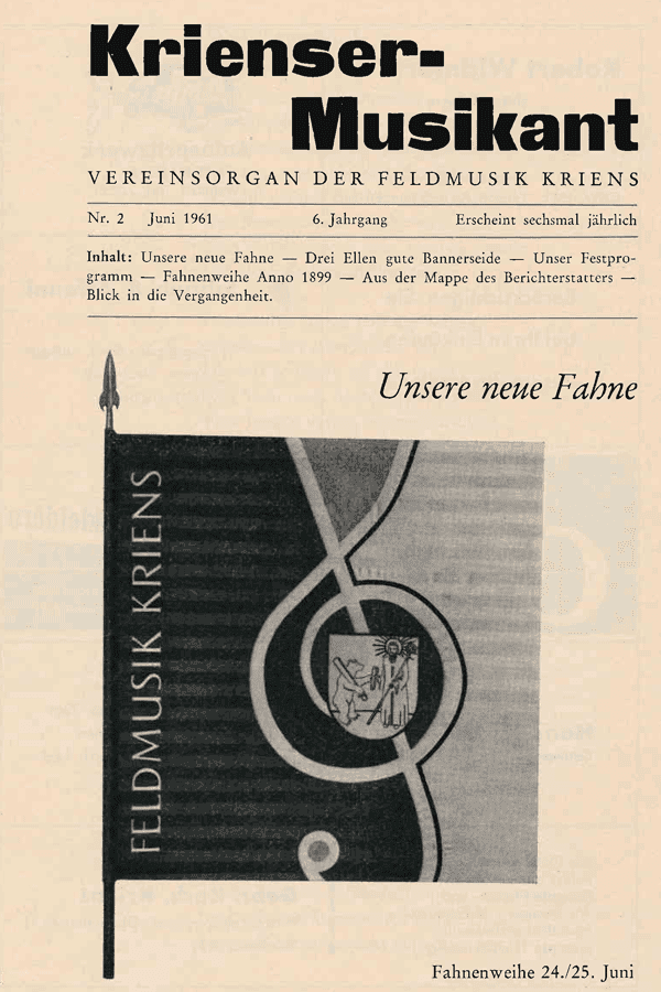 Feldmusik Kriens, neue Fahne