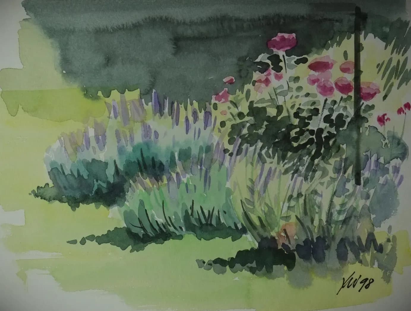 Lavendel mit Rosen